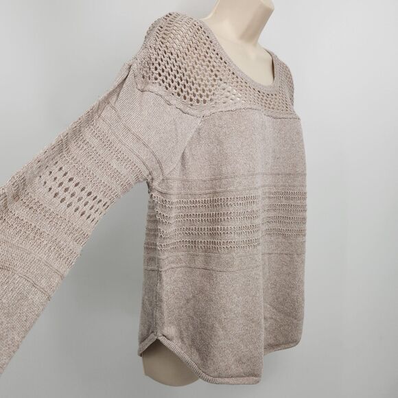 Knox Rose Scoop Neck Sweater Women's Large Relaxed Fit Open Knit Light Weight - Picture 1 of 10
